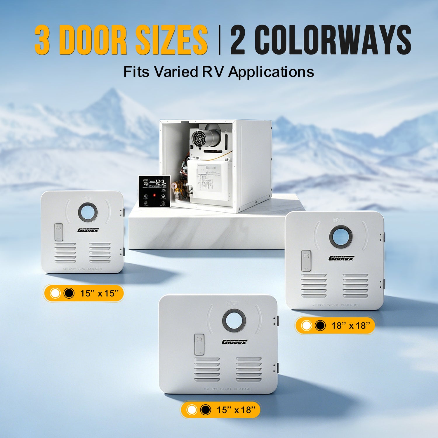 66,000 BTU RV Tankless Water Heater, 3.9 GPM On-Demand Instant Hot Water, 12V DC