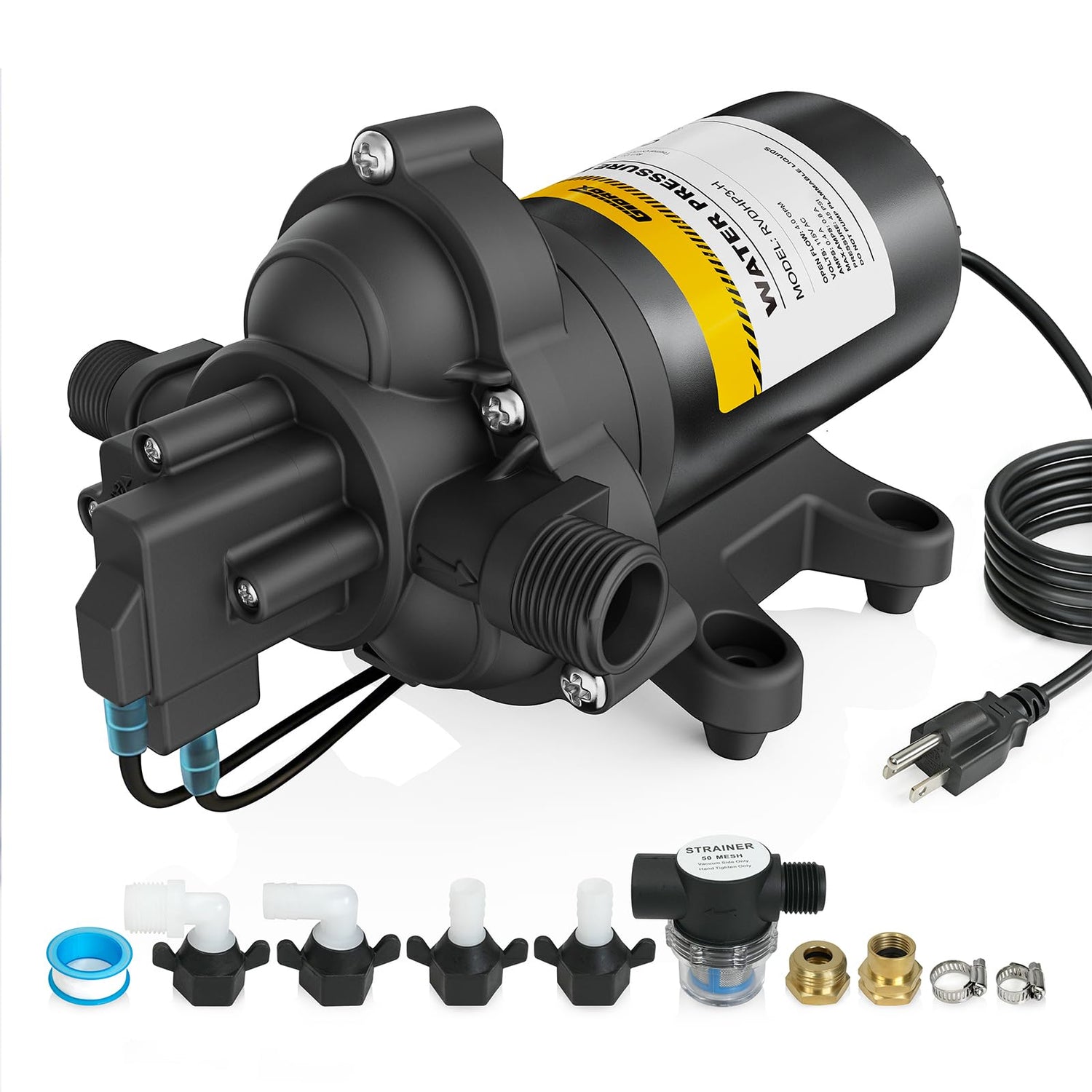 110V AC Diaphragm Pump with Smart Pressure Switch