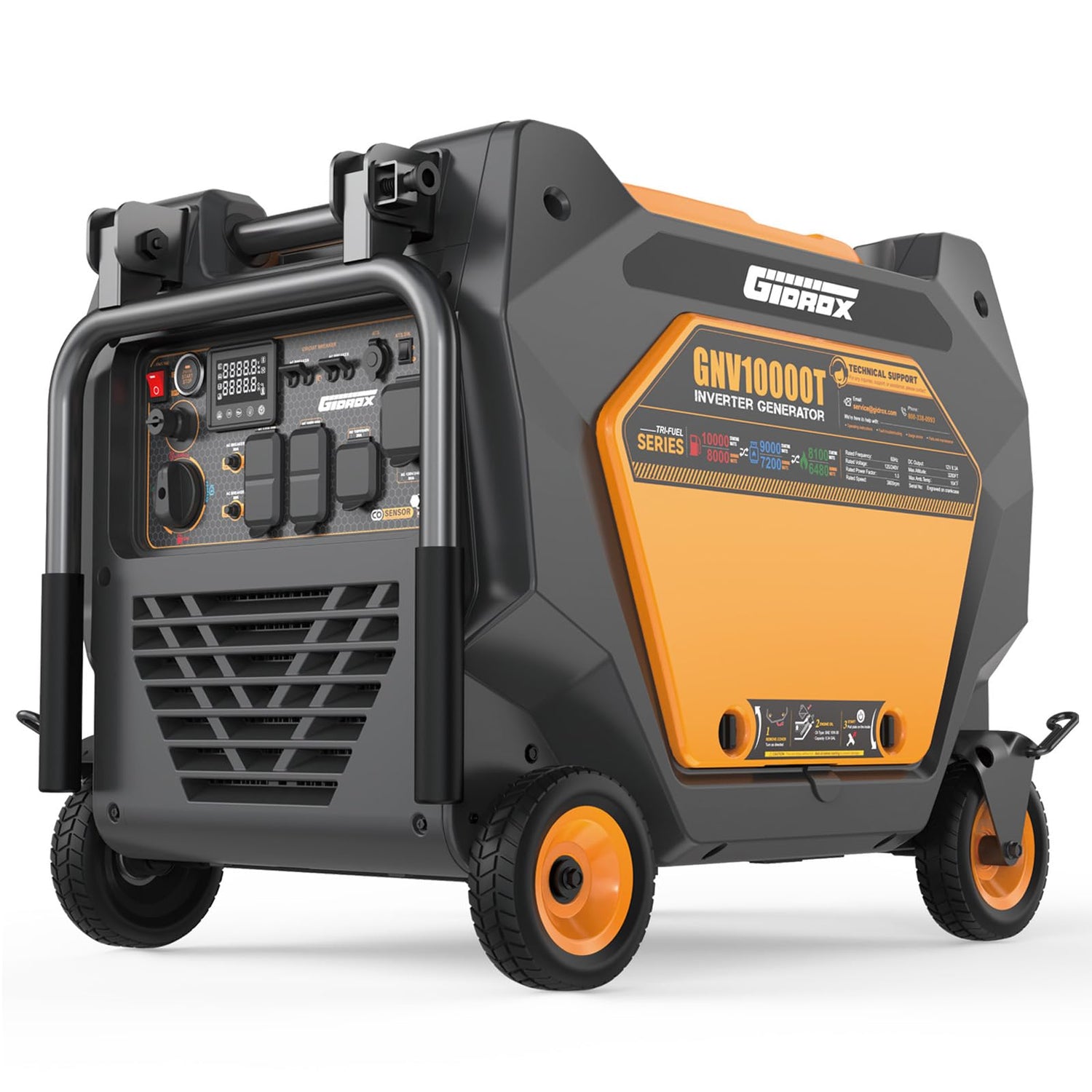 10000W Inverter Generator with Quiet Technology and CO Shield, Gas, Propane & Natural Gas Powered
