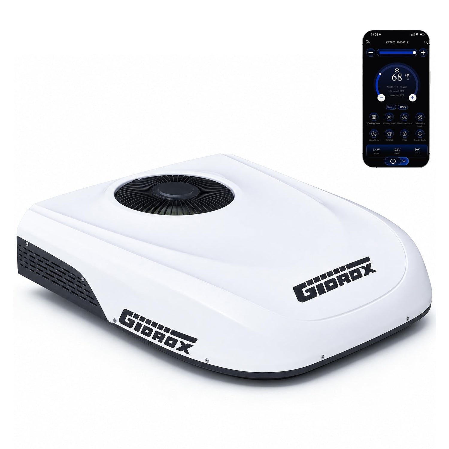 12000 BTU 48V DC RV Air Conditioner with Heat Pump