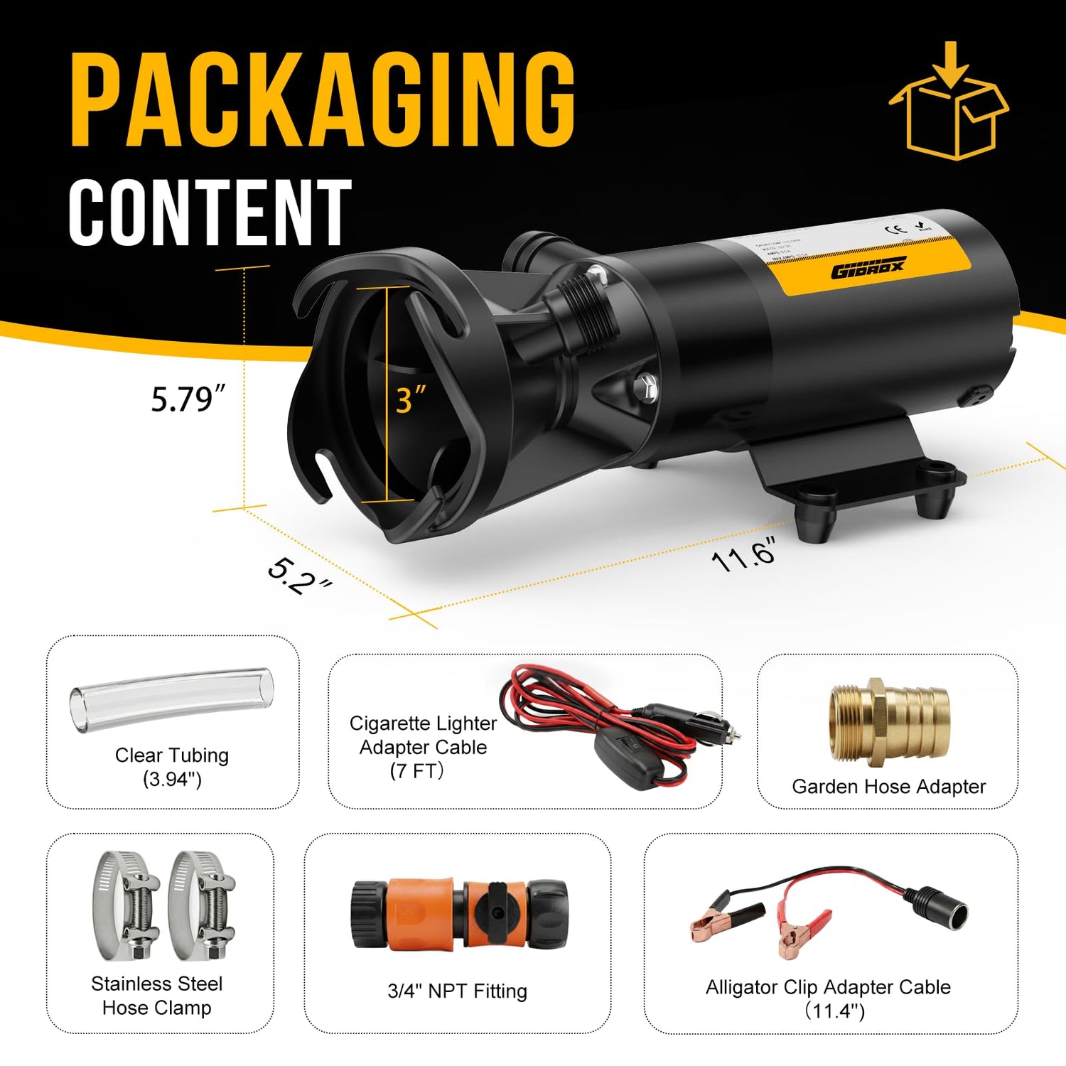 12V RV Portable Macerator Pump