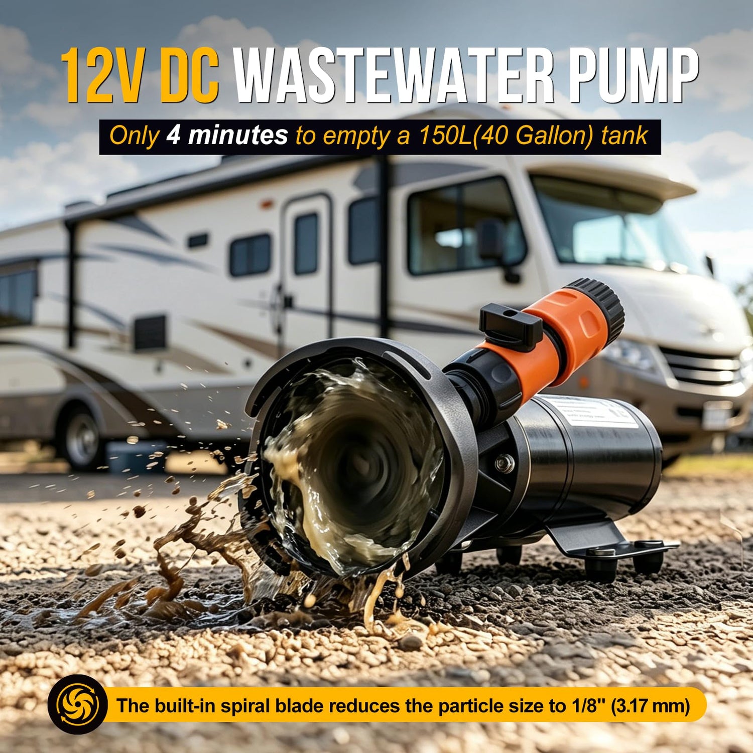 12V RV Portable Macerator Pump