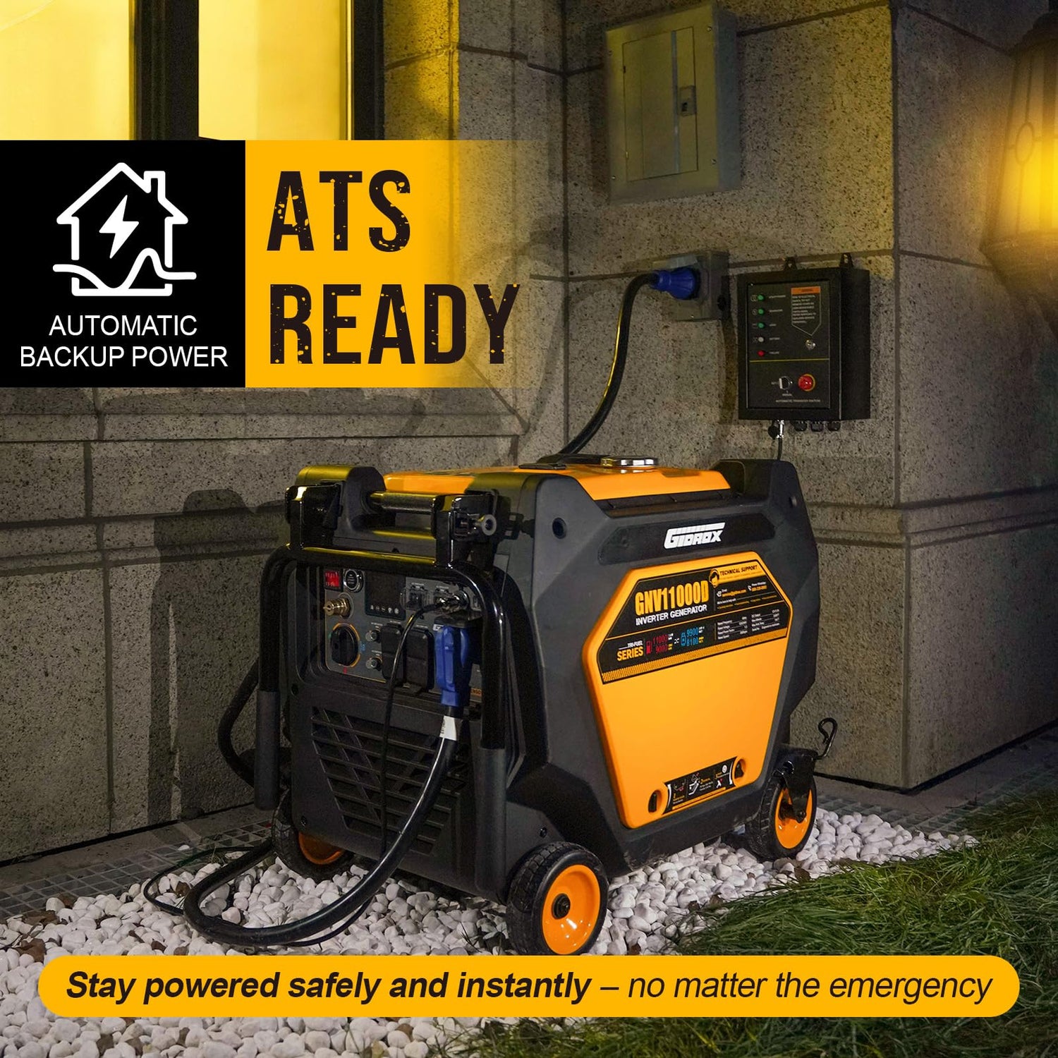 11000W Inverter Generator with Quiet Technology and CO Shield, Gas, Propane & Natural Gas Powered