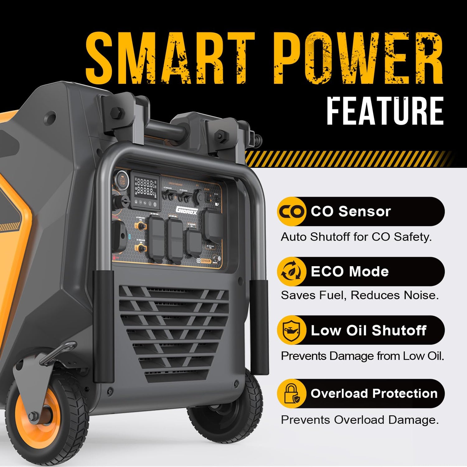 11000W Inverter Generator with Quiet Technology and CO Shield, Gas, Propane & Natural Gas Powered