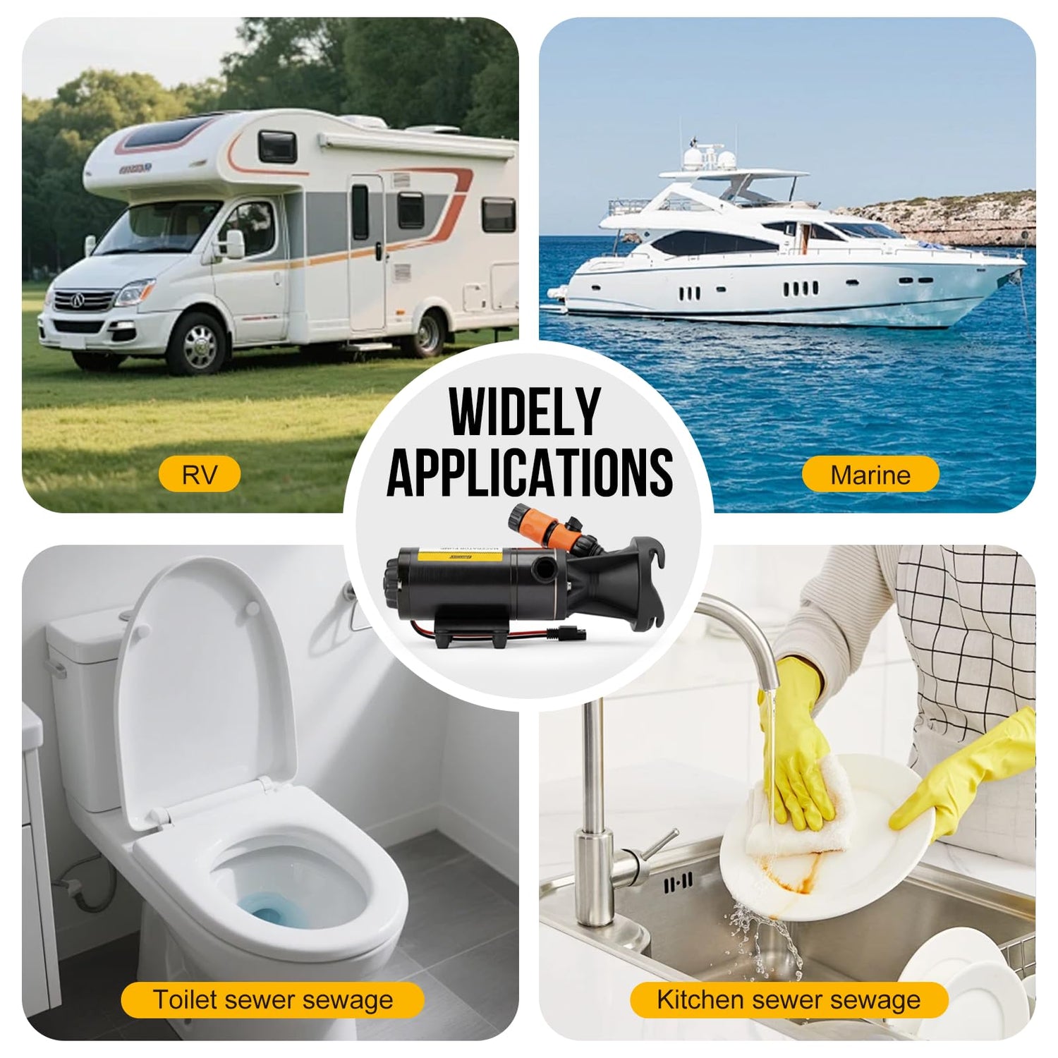 12V RV Portable Macerator Pump