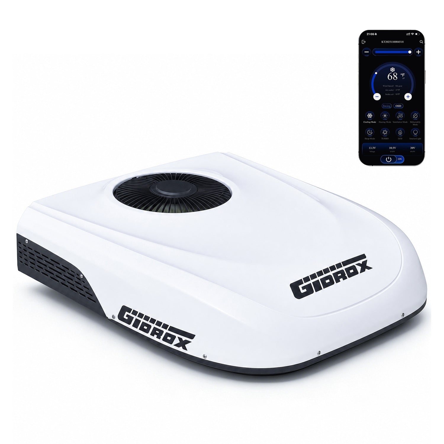 12V DC RV Air Conditioner for RVs, Trucks, Vans, Campers