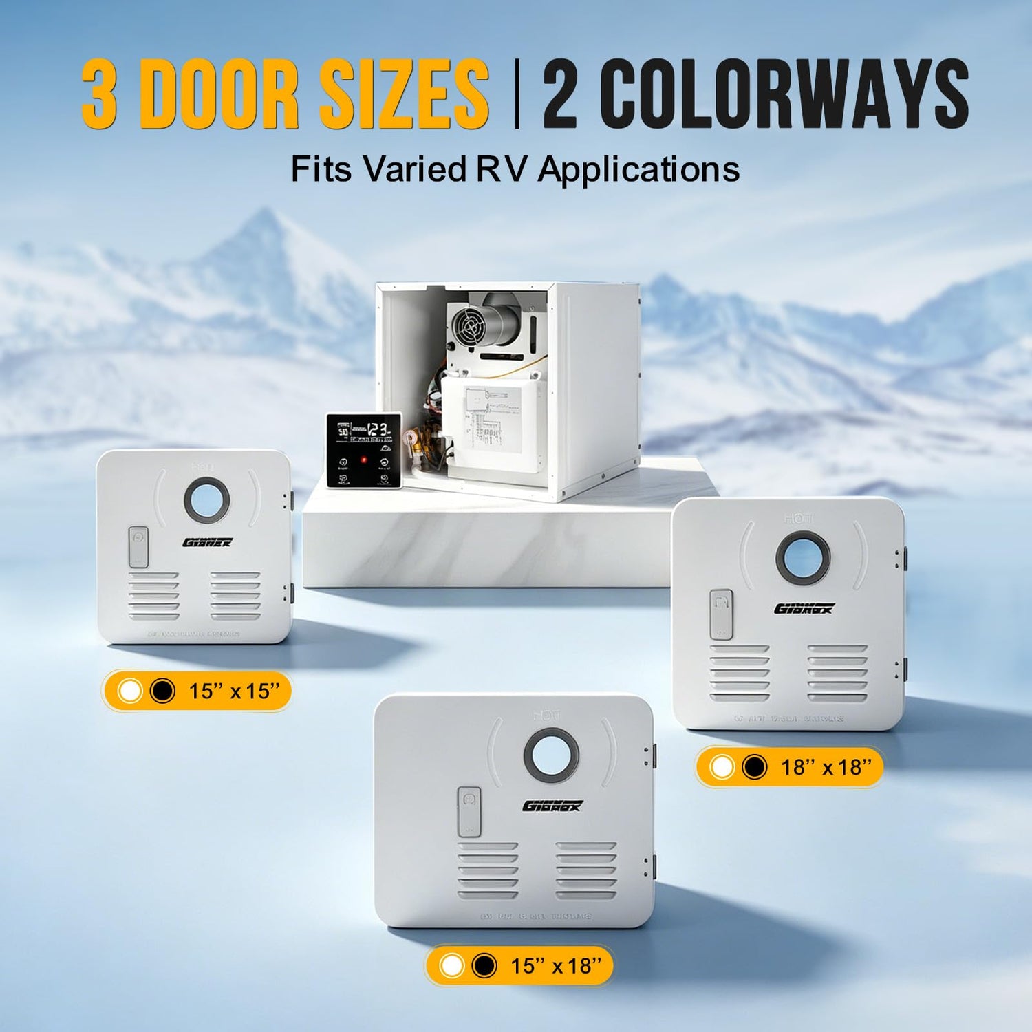 48,000 BTU RV Tankless Water Heater, 2.5 GPM On-Demand Instant Hot Water, 12V DC